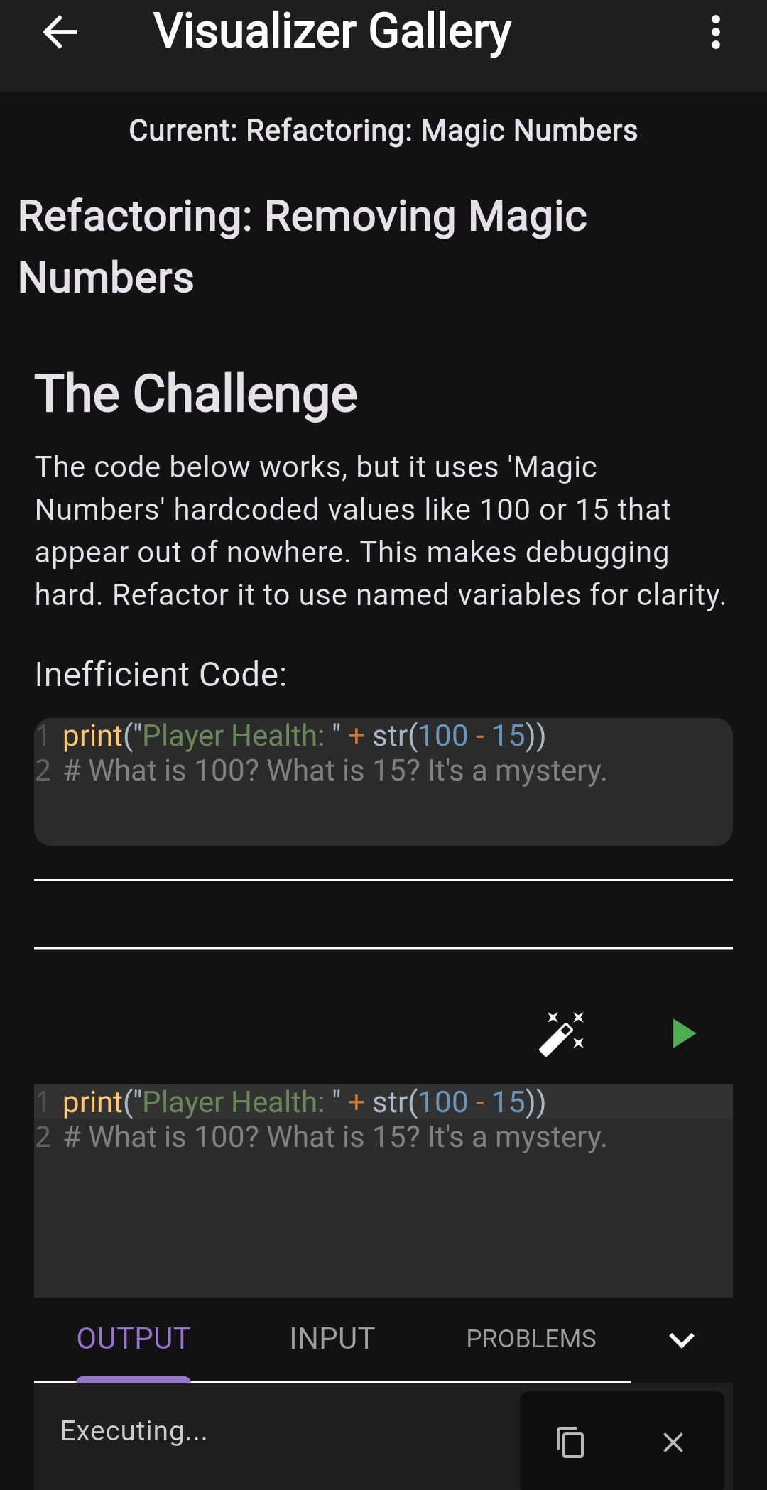 Refractor Visualizer Visualizer UI - Code Quality